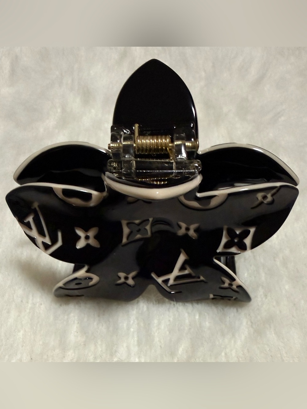 Black Flower Hair Claw Clip
